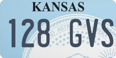 KS license plate 128GVS