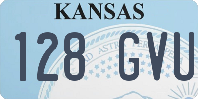 KS license plate 128GVU