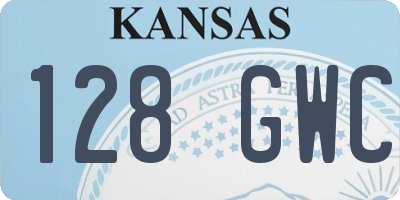 KS license plate 128GWC