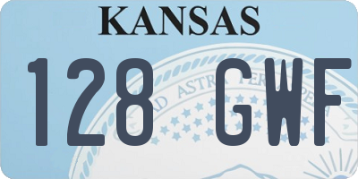 KS license plate 128GWF