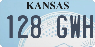 KS license plate 128GWH