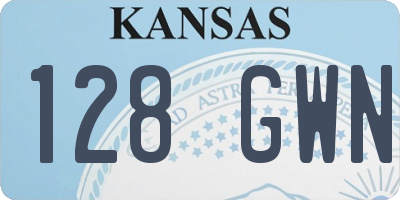 KS license plate 128GWN