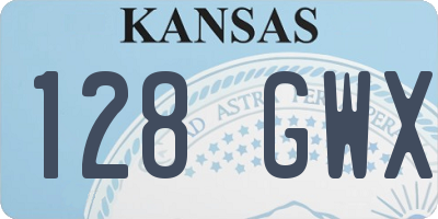 KS license plate 128GWX