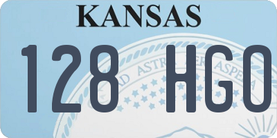KS license plate 128HGO