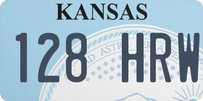 KS license plate 128HRW