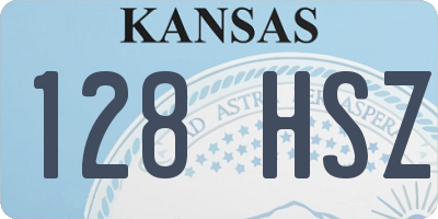 KS license plate 128HSZ