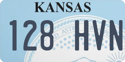 KS license plate 128HVN