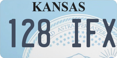 KS license plate 128IFX