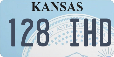 KS license plate 128IHD