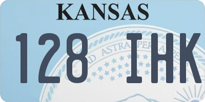 KS license plate 128IHK