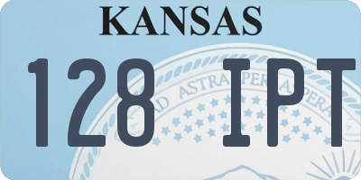 KS license plate 128IPT
