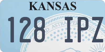 KS license plate 128IPZ