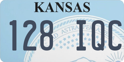 KS license plate 128IQC