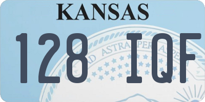 KS license plate 128IQF