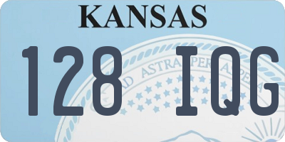 KS license plate 128IQG