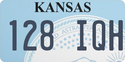 KS license plate 128IQH