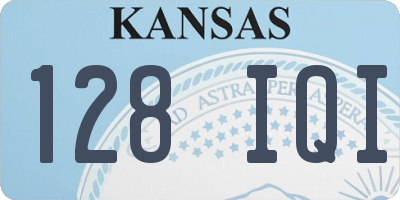 KS license plate 128IQI