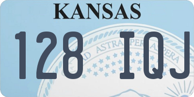 KS license plate 128IQJ
