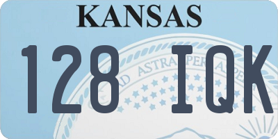 KS license plate 128IQK