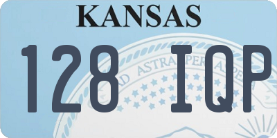 KS license plate 128IQP
