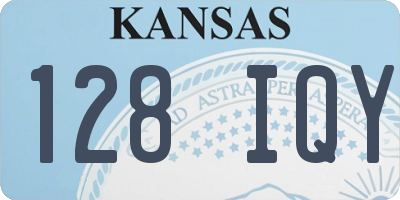 KS license plate 128IQY
