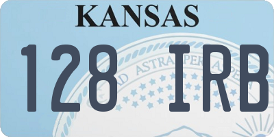 KS license plate 128IRB