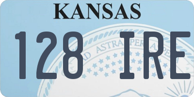 KS license plate 128IRE