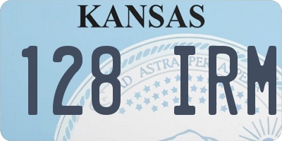 KS license plate 128IRM