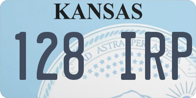 KS license plate 128IRP