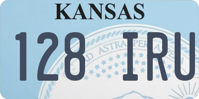 KS license plate 128IRU