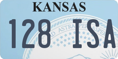 KS license plate 128ISA