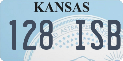 KS license plate 128ISB