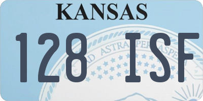 KS license plate 128ISF