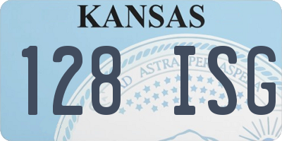 KS license plate 128ISG