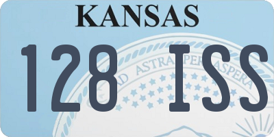 KS license plate 128ISS