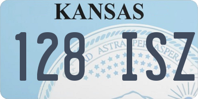 KS license plate 128ISZ
