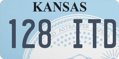 KS license plate 128ITD