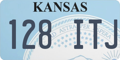 KS license plate 128ITJ