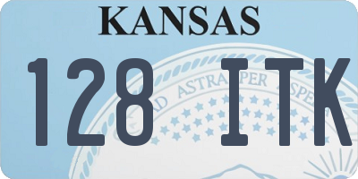 KS license plate 128ITK