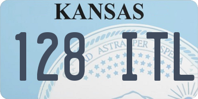 KS license plate 128ITL