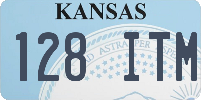 KS license plate 128ITM