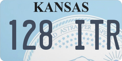 KS license plate 128ITR