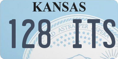 KS license plate 128ITS