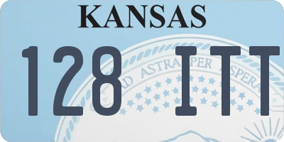 KS license plate 128ITT