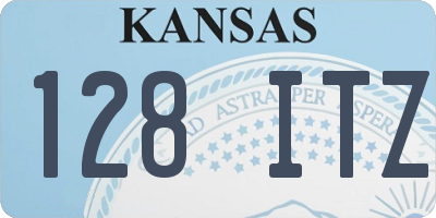 KS license plate 128ITZ