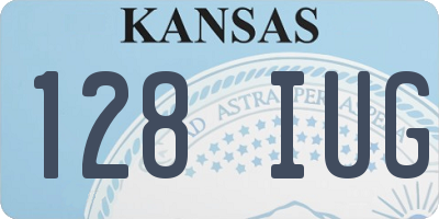 KS license plate 128IUG