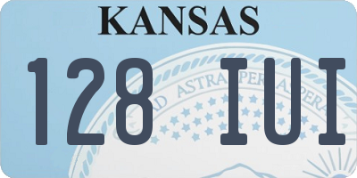KS license plate 128IUI