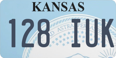 KS license plate 128IUK