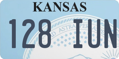 KS license plate 128IUN