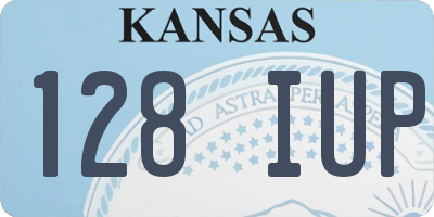 KS license plate 128IUP
